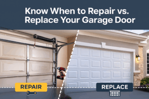 garage door comparisons on when to repair vs. replace