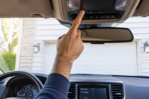 sync garage door opener with car
